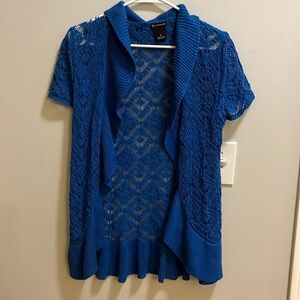 New Directional blue short sleeve sweater cover